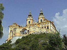 Melk Abbey seen from the Danube